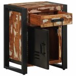 vidaXL Table de chevet multicolore 40x30x50 cm bois de récupération