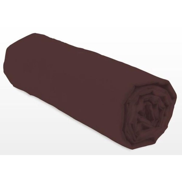 Drap-housse 90 x 190+30 cm - Marron