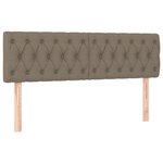 vidaXL Sommier à lattes de lit avec matelas LED Taupe 140x190 cm Tissu