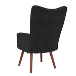 vidaXL Chaise de relaxation Noir Velours