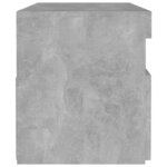 vidaXL Tables de chevet avec lumières LED 2 Pièces gris béton 60x35x40 cm