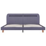 vidaXL Cadre de lit avec LED sans matelas gris clair tissu 160x200 cm