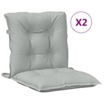 vidaXL Coussins de chaise à dossier bas lot de 2 gris clair mélangé