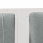 vidaXL Tête de lit capitonnée avec tête de lit Blanc 135 cm Pin massif