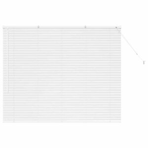 vidaXL Store de Fenêtre avec des rideaux Blanc Aluminium