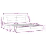 vidaXL Cadre de lit sans matelas Hvar bleu 200x200 cm tissu