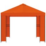 vidaXL Pavillon 3 x 3 m Orange Polyester et Acier 190 gsm