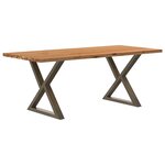 vidaXL Table à manger marron clair bois de chêne massif rectangulaire