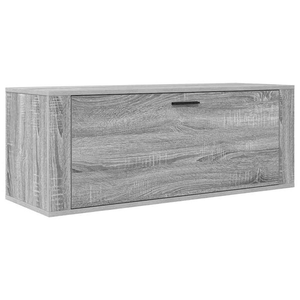 vidaXL Armoire à chaussures murale Sonoma gris 100x35x38 cm