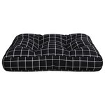 vidaXL Coussin de palette motif à carreaux noir 58x58x10 cm