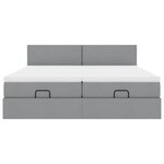 VidaXL Cadre de lit ottoman et matelas gris clair 180x200cm tissu