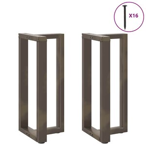 vidaXL Pieds de table de bar en forme de T  2 pièces  noir  40 x 35 x (90-91) cm  acier