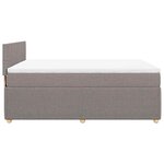 vidaXL Sommier à lattes de lit avec matelas Taupe 140x190 cm Tissu