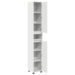 vidaXL Cabinet de salle de bain avec étagère Blanc 30 5 x 30 x 195 cm