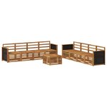 vidaXL Ensemble de canapés d'extérieur 9 pc Naturel