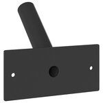 Support de drapeau vidaXL pour 1 drapeau mural en acier noir