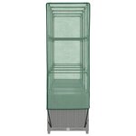 vidaXL Jardinière surélevée avec housse aspect rotin 160x40x138 cm