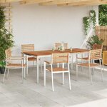 vidaXL Ensemble de salle à manger pour jardin 7 Pièces