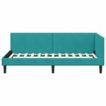 vidaXL Cadre de lit d'angle Autre Turquoise 80 x 200 cm