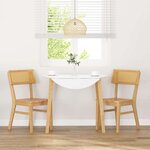 vidaXL Chaises à manger 2 Pièces bois massif caoutchouc