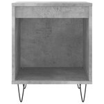 vidaXL Table de chevet gris béton 40x35x50 cm bois d’ingénierie