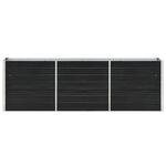 vidaXL Lit surélevé de jardin Acier galvanisé 240x40x77 cm Anthracite