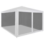 vidaXL Tente de réception avec 4 parois en maille 4 x 3 m