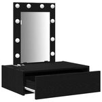 vidaXL Table de Toilette Noir 60 x 40 x 70 cm Bois d'ingénierie