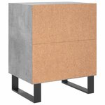 vidaXL Tables de chevet 2 Pièces gris béton 40x30x50 cm bois d'ingénierie