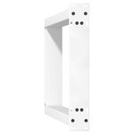 vidaXL Pieds de table console en U  2 pièces  blanc  28 x (72-73) cm  acier