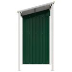 vidaXL Abri de jardin avec toit prolongé vert 277x107x181 cm acier