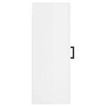 vidaXL Armoire murale blanc brillant 34 5x34x90 cm