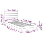 vidaXL Cadre de lit avec tête de lit sans matelas 75 x 190 cm