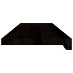 vidaXL Marches d'escalier 2 Pièces marron foncé 80x30x2 cm chêne massif
