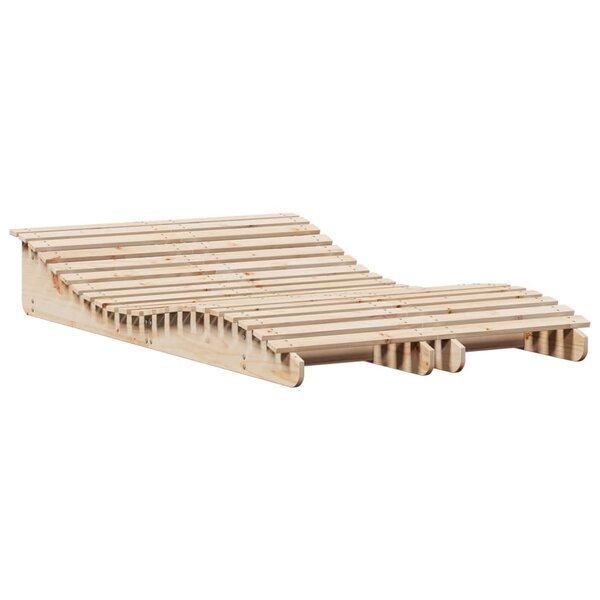 vidaXL Chaises longues lot de 2 205x60x31 5cm bois massif de pin
