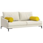 vidaXL Coussins d'accent 2 Pièces Jaune Ø 25 x 70 cm