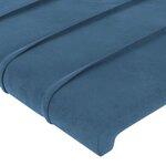 vidaXL Tête de lit à LED Bleu foncé 103x16x118/128 cm Velours