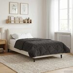 vidaXL Duvet d'été simple Matelassé Anthracite 155 x 200 cm