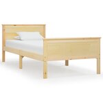 vidaXL Cadre de lit Bois de pin massif 100x200 cm