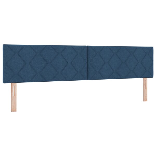 Headboard LED vidaXL design blocs de diamant bleu 200 cm tissu