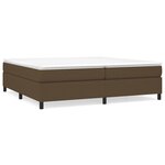 vidaXL Cadre de lit sans matelas marron foncé 200x200 cm tissu