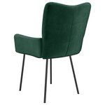vidaXL Chaises à manger lot de 2 Vert foncé Velours