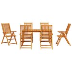 Ensemble de salle à manger de jardin 3 pièces en bois d'acacia solide  pliable