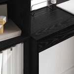 vidaXL Bureau avec tiroir avec étagère avec stockage 2 Pièces Chêne noir