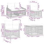 vidaXL Ensemble de canapé de jardin 13 Pièces Noir polyrotin