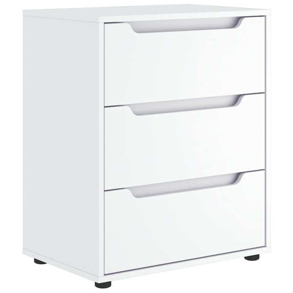 vidaXL Buffet VISNES blanc 60x40x73 cm bois d'ingénierie