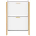 vidaXL Armoire à chaussures Blanc 57 5x33x80 cm Bois d'ingénierie