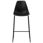 vidaXL Chaises de bar lot de 6 noir plastique