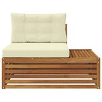 vidaXL Canapé d'extérieur extrémité Naturel 115 x 83 x 73 cm