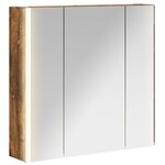 vidaXL Armoire Miroir de Salle de Bain Chêne fumé